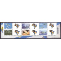 C-2814/2819 - 2009 - MINT - SÉRIE 6 SELOS - ESQUADRÃO DEMONSTRAÇÃO AÉREA - VINHETA MAPA BRASIL TURISMO