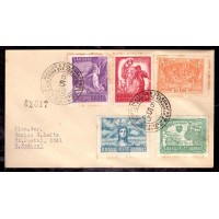 C-0198/0202 - 8 MAIO 1945 - VITÓRIA ALIADOS NA 2ª GUERRA MUNDIAL -  ENVELOPE CIRCULADO - SÉRIE COMPLETA