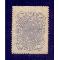 R-074a - NOVO - GOMADO - CHARNEIRA - 1890/94 - SELOS CRUZEIROS - DENTEAÇÃO 13-14 - 300 RÉIS - CINZA ARDÓRIA - RHM R$ 1.625,00 (325 UFS X R$ 5,00)