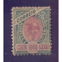 R-089 - NOVO - GOMADO - CHARNEIRA - MADRUGADA REPUBLICANA - 1000 RÉIS - 1894/1897 - RHM R$ 1.350,00 (270 UFs X R$ 5,00)