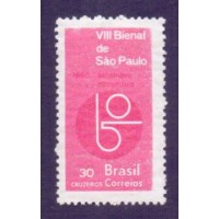C-0537Y - MINT - MARMORIZADO - GOMADO - 1965 - VIII BIENAL/SP