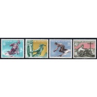 LIECHTENSTEIN - 4 VALORES - 296/299 - 29º SÉRIE ESPORTIVA