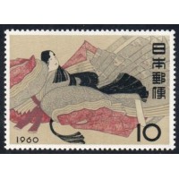 JAPÃO - 1960 - SELO 645 - SEMANA DA CARTA - PINTURA