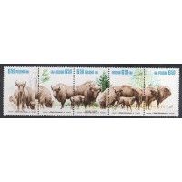 POLÔNIA - 2000 - 2580/2587 - FAUNA GERAL - BÚFALOS - 6 EUROS