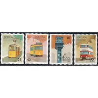 PORTUGAL - 1989 - 1765/1768 - 4 VALORES - TRANSPORTES - TRENS