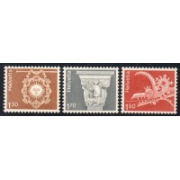 SUIÇA - 1973 - 918/920 - 3 VALORES - ARTE - ARQUITETURA E TRABALHO