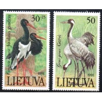 LITUÂNIA - 1991 - 420/421 - FAUNA - AVES DE PERNAS LONGAS