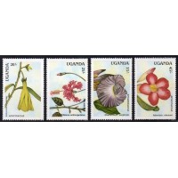 UGANDA - 1992 - 510/513 -FLORA - FLORES DIVERSAS