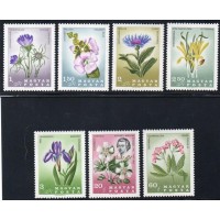 HUNGRIA - 1967 - 1880/1886 - SÉRIE COM 7 SELOS - FLORA - FLORES DIVERSAS E LEMBRANÇAS DO BOTÂNICO "PAL KITÁBEL" - 6 EUROS
