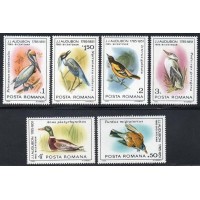 ROMÊNIA - 1985 - 3577/3582 - SÉRIE COM 6 SELOS - FAUNA - PÁSSAROS