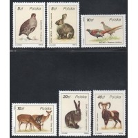 POLÔNIA - 1986 - 2829/2834 - SÉRIE COM 6 SELOS - FAUNA - ANIMAIS SILVESTRES