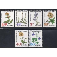 POLÔNIA - 1967 - 1625/1630 - SÉRIE COM 6 SELOS - FLORA - FLORES 