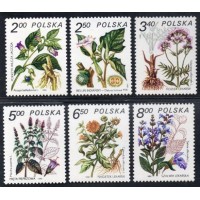 POLÔNIA - 1980 - 2523/2528 - SÉRIE COM 6 SELOS - FLORA - PLANTAS MEDICINAIS