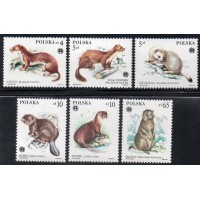 POLÔNIA - 1984 - 2758/2763 - SÉRIE COM 6 SELOS - FAUNA - ROEDORES