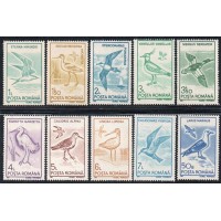ROMÊNIA - 1991 - 3921/3930 - SÉRIE COM 10 SELOS -  FAUNA - AVES DIVERSAS