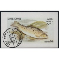 OMAN - BLOCO - CARIMBADO - FAUNA MARINHA - PEIXE