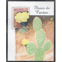 SAHARA - BLOCO COM 1 SELO - CARIMBADO - FLORA - CACTOS - 1998