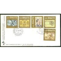 FDC-033 - 1973 - SÉRIE O BARROCO NO BRASIL - CARIMBO CBC + 1º DIA GUANABARA - RHM R$ 550,00 (110 UFs X R$ 5,00)