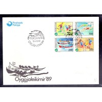 ESPORTE - FUTEBOL, NATAÇÃO, REMO - FDC PARTICULAR - ILHAS FAROÉ - 1989