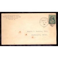 ESTADOS UNIDOS - ENVELOPE / CARTA CIRCULADO DE PORTLAND PARA FARMINGTON - MAINE - CARIMBO DE CHEGADA NO VERSO 