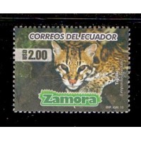 FAUNA - LEOPARDO - 1 SELO - EQUADOR 