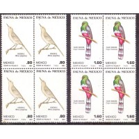 FAUNA - PÁSSAROS - 2 QUADRAS - MÉXICO - 1981