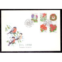 FAUNA - PÁSSAROS + FLORES - SUÉCIA - FDC PARTICULAR - 1998