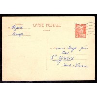 FRANÇA(LIMOGES) PARA ÁUSTRIA(VIENA) - CARTA POSTAL CIRCULADA - COM SELO FIXO E CARIMBO