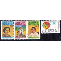 HONDURAS - 50 ANOS DA FUNDAÇÃO DE MULHERES - 4 SELOS - 1978
