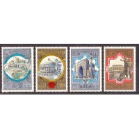 OLIMPÍADAS - 4 SELOS - DOURADO E PRATA - UNIÃO SOVIÉTICA - 1979