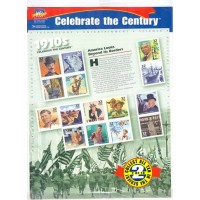 ESTADOS UNIDOS - 1998 - CHARLIE CHAPLIN, 1ªGUERRA MUNDIAL, 1ºCAÇA-PALAVRAS - 1910S CELEBRATE THE CENTURY - BLOCO 15 SELOS NOVOS E PERFEITOS (MINT) - LACRADO