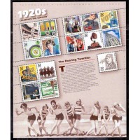 ESTADOS UNIDOS - 1998 - JAZZ, GATSBY STYLE, TRENS DE BRINQUEDO ELÉTRICO - 1920S CELEBRATE THE CENTURY - BLOCO 15 SELOS NOVOS E PERFEITOS (MINT)