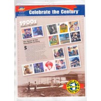 ESTADOS UNIDOS - 1998 - URSO TEDDY CRIADO, JOHN MUIR, MODELO T FORD - 1900S CELEBRATE THE CENTURY - BLOCO 15 SELOS NOVOS E PERFEITOS (MINT) - LACRADO