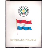PARAGUAI - CARTELA COM 4 SELOS - 1992 - RASGOS NO VERSO DA CAPA