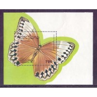 FAUNA - BORBOLETA - BLOCO 1 SELO - LAOS - 1993
