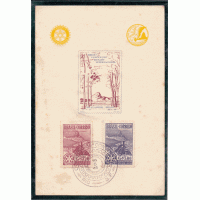 F-A-08C - 1948 - ROTARY - VARIEDADE: SEM INSCRIÇÃO DCT (FALTA DA COR AZUL) - RHM R$ 6.000,00 (1.200 UFS x R$ 5,00)