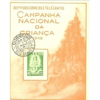 F-A-09 - CAMPANHA NACIONAL DA CRIANÇA - CARIMBO DE 1º DIA - 1948 - RHM R$ 50,00 (10 UFs X R$ 5,00)