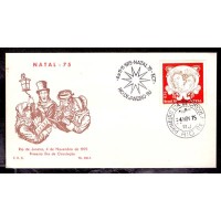 FDC PARTICULAR - SELO C0911 - 1975 - CARIMBO CBC + 1º DIA - NATAL/RELIGIÃO