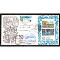 FDC-412 - BL-073 E C-1544 - CIRCULADO - ANTÁRTICA/ESTAÇÃO COMANDANTE FERRAZ - CARIMBO CBC ANTÁRTICA E RIO DE JANEIRO - 1987 - LINDO - EXCELENTE PRA COLEÇÃO TEMÁTICA