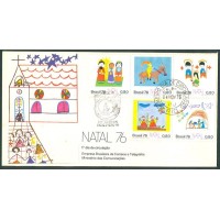 FDC-107 - 1976 - NATAL 76 - C-0958/962 - CARIMBO CBC + 1º DIA -  RHM R$ 135,00 (27,00 UFS X R$ 5,00)