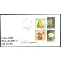FDC-108 - 1976 - ESCULTURA NO BRASIL - C-0964/967 - CARIMBO CBC + 1º DIA -  RHM R$ 135,00 (27,00 UFS X R$ 5,00)