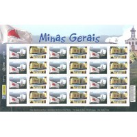 C-2855 - 2009 - MINT - FOLHA - MINAS GERAIS - HORIZONTAL - VINHETA CASAS ANTIGAS PELOTAS
