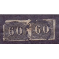 I-14 - 60 RÉIS - PAR - VERTICAIS - CARIMBO A IDENTIFICAR