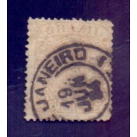 I-59 - CARIMBO RIO DE JANEIRO - 100 RÉIS - DOM PEDRO II - FUNDO LINHADO  