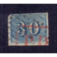 I-20a1 - CARIMBO P.D. VERMELHO - LINDO - VARIEDADE - COLORIDO 30 RÉIS