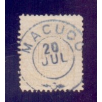 I-65 - CARIMBO MACUCO AZUL - 100 RÉIS - CIFRA