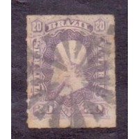 I-38 - CARIMBO MUDO - 20 RÉIS - DOM PEDRO II - BARBA BRANCA