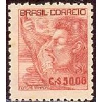 R-476 - SÉRIE NETINHA - 50 Cr$ - CARMIM PARDO - NOVO - SEM GOMA - RHM R$ 950,00 ( 190 UFs X 5,00)