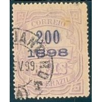 R-125 - SELOS "JORNAIS" DE 1980 SOBRESTAPMADOS DENTEAÇÃO 13 (125) E 11 (126/8) 200/100 RÉIS, PRETO/LILÁS - CARIMBADO - SEM GOMA - CHARNEIRA - RHM R$ 175,00 (35 UFs X 5,00)