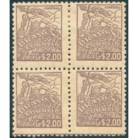 R-472 - NETINHA - CRUZEIROS - QUADRA - GOMADA - 2 SELOS COM CHARNEIRA - RHM R$ 120,00 X 4 (24,00 UFs 5,00)
